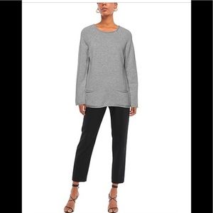 Girls of Dust | Virgin Wool Sweater with Patch Pockets melange 014